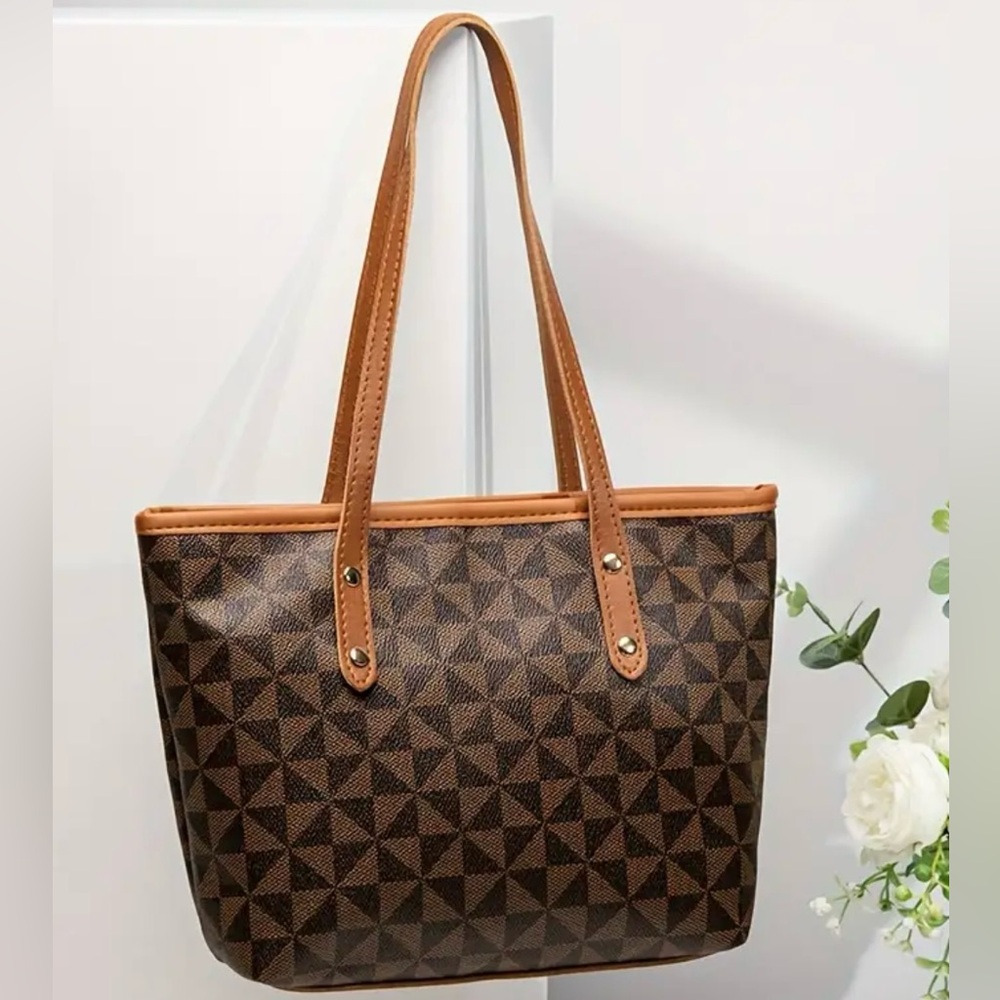 NEW| Women's Geometric Print Trendy Shoulder Bag - Picture 3 of 9